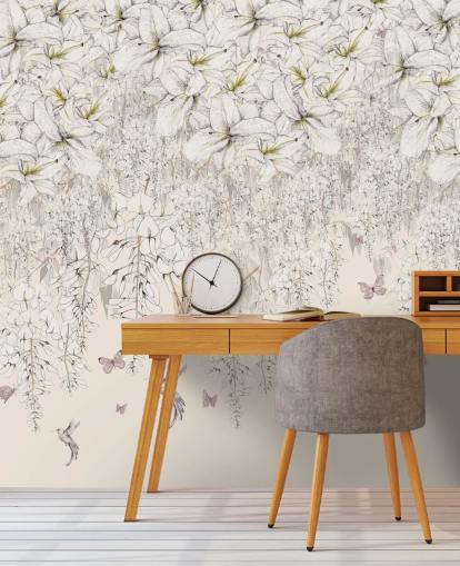 Sweet Lilies Wall Mural by Kelly Kratzing