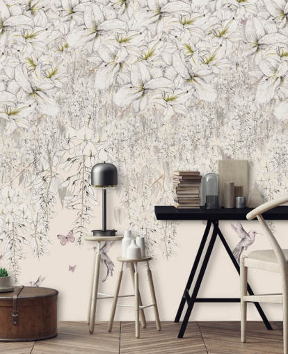 Sweet Lilies Wall Mural by Kelly Kratzing Sweet Lilies Wall Mural by Kelly Kratzing