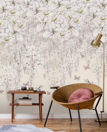 Mural de pared Lirios dulces de Kelly Kratzing