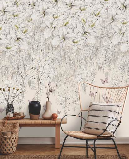 Mural de pared Lirios dulces de Kelly Kratzing