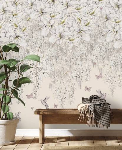 Mural de pared Lirios dulces de Kelly Kratzing