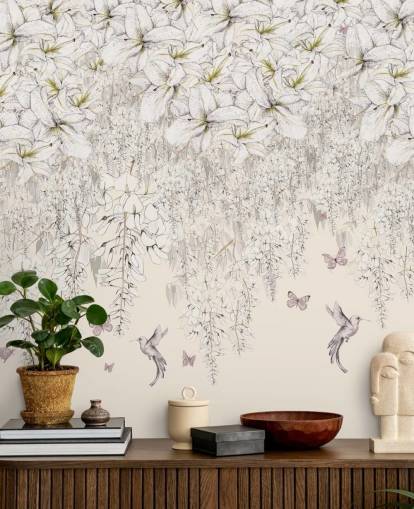 Mural de pared Lirios dulces de Kelly Kratzing