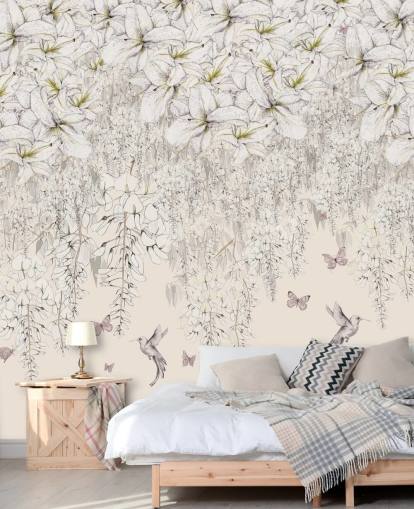 Sweet Lilies Wall Mural by Kelly Kratzing