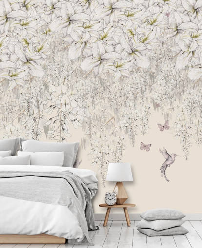 Sweet Lilies Wall Mural by Kelly Kratzing