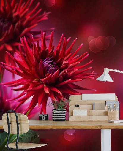 Décoration murale fleur de dahlia rose foncé Décoration murale fleur de dahlia rose foncé