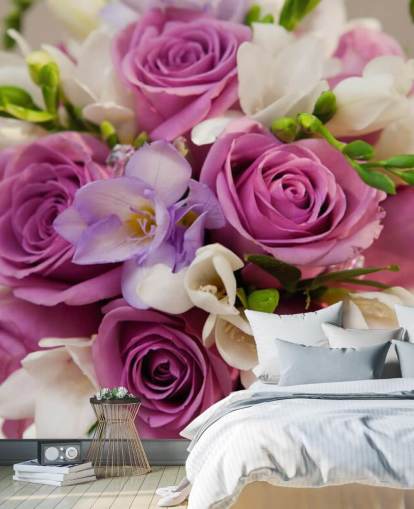 Lilla Rose Bouquet Vægmaleri