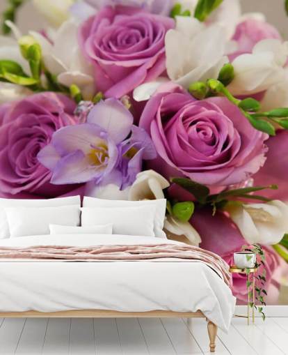 Lilla Rose Bouquet Vægmaleri