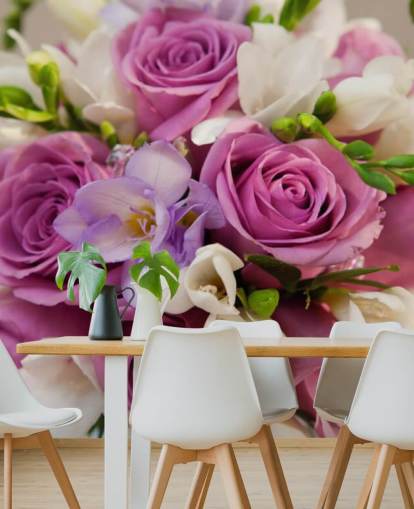 Lilla Rose Bouquet Vægmaleri