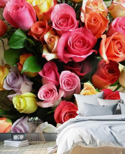 Décoration murale Roses colorées