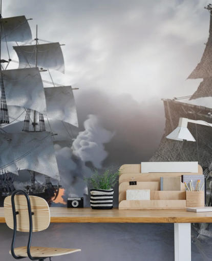 navios piratas lutando no mar papel de parede navios piratas lutando no mar papel de parede