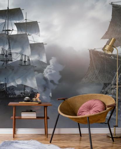 pirate ships battling in sea wallpaper pirate ships battling in sea wallpaper