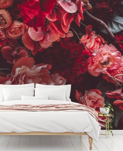 dark floral wallpaper with pink hues dark floral wallpaper with pink hues