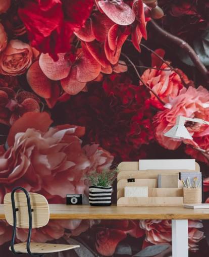 dark floral wallpaper with pink hues dark floral wallpaper with pink hues