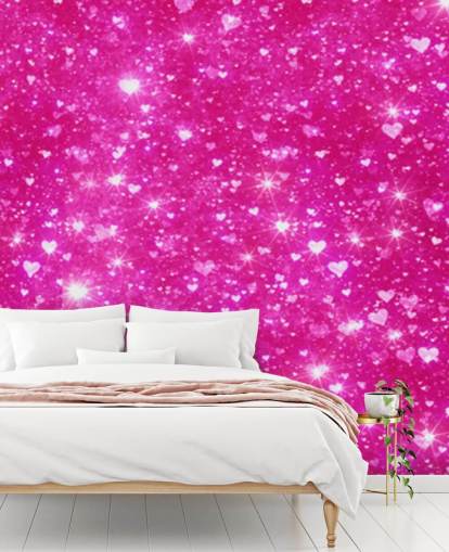 Heart Glitter Wall Mural