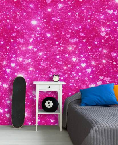 Heart Glitter Wall Mural