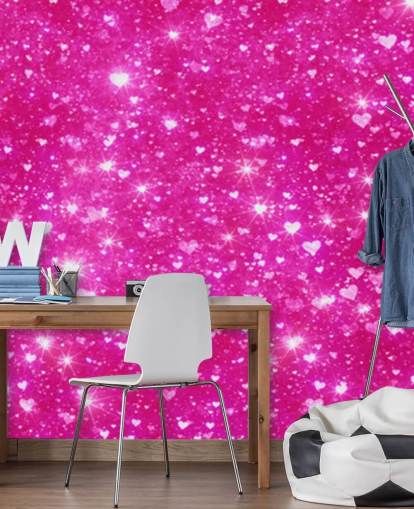 Heart Glitter Wall Mural