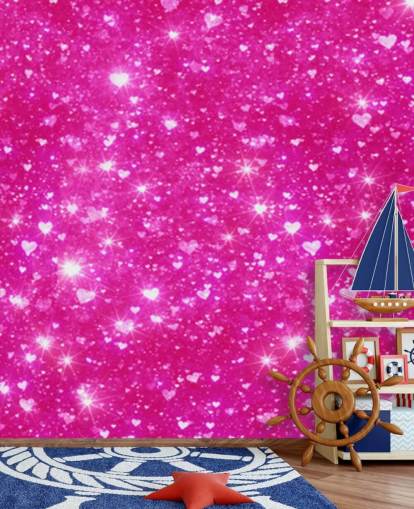 Hjärta Glitter Väggmålning