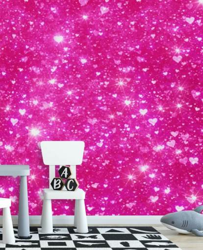 Heart Glitter Wall Mural