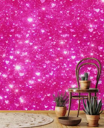 Heart Glitter Wall Mural