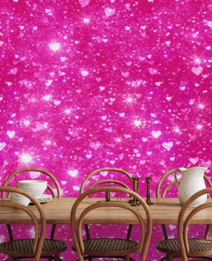 Hart Glitter Muurschildering