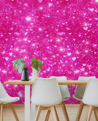Decorazione murale con glitter cuore