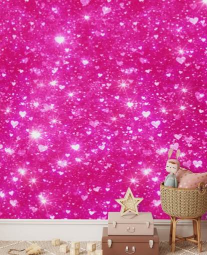 Heart Glitter Wall Mural
