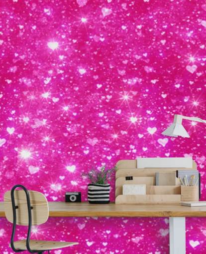 Heart Glitter Wall Mural