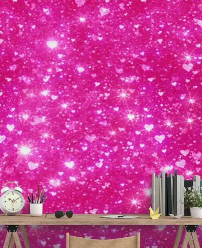 Heart Glitter Wall Mural