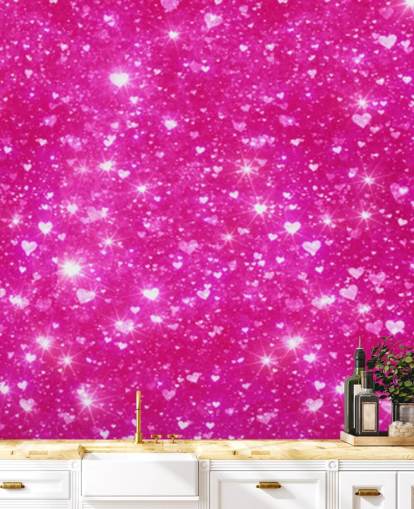 Hart Glitter Muurschildering