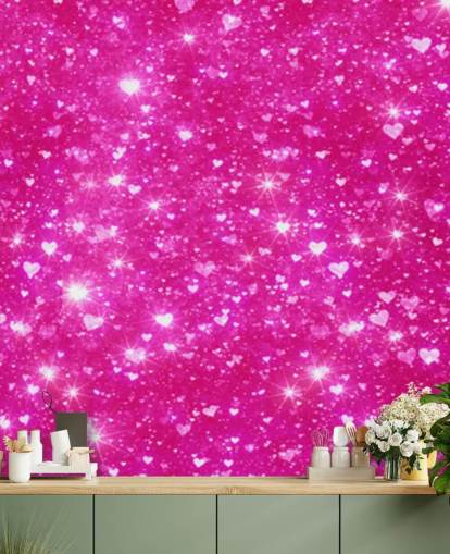 Heart Glitter Wall Mural