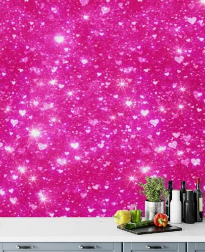 Hjärta Glitter Väggmålning Hjärta Glitter Väggmålning