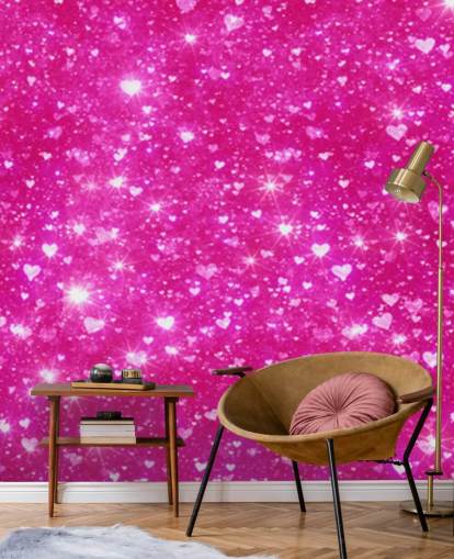 Heart Glitter Wall Mural