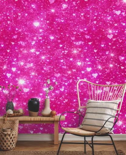 Heart Glitter Wall Mural
