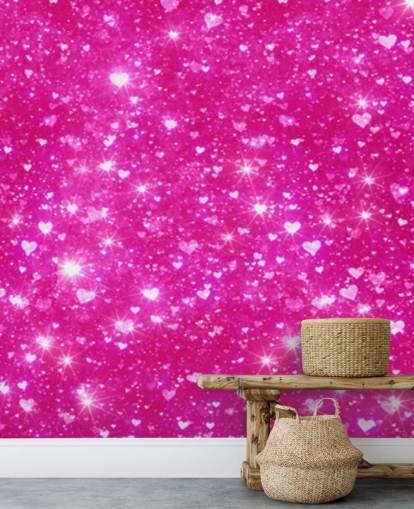 Heart Glitter Wall Mural