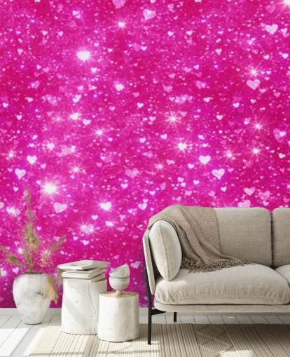 Sydän Glitter seinämaalaus