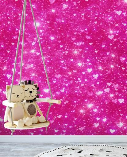 Heart Glitter Wall Mural