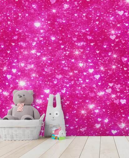 Heart Glitter Wall Mural