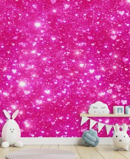 Hjerte Glitter Veggmaleri