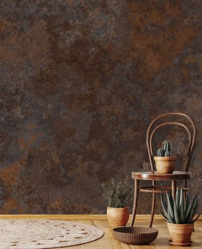 papier peint rouille marron