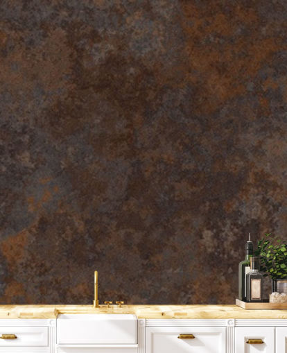 papier peint rouille marron