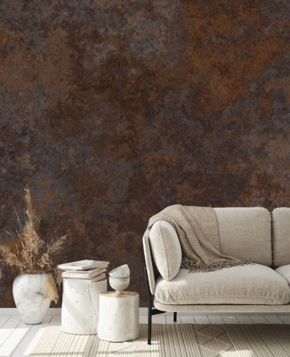 papier peint rouille marron