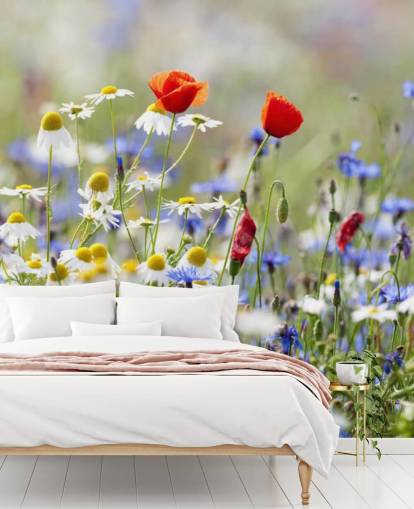 Wild Flowers Field Wall Mural Wild Flowers Field Wall Mural