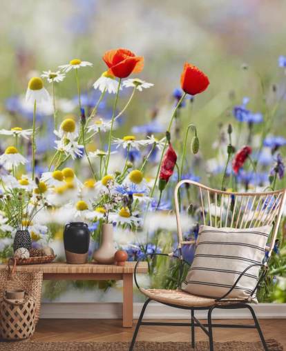 Wild Flowers Field Wall Mural Wild Flowers Field Wall Mural