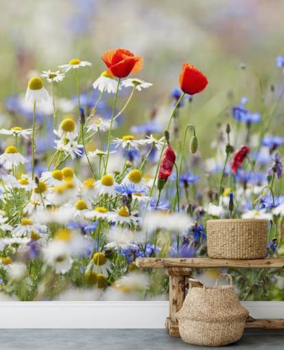 Wild Flowers Field Wall Mural