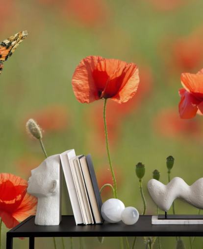 Butterfly and Poppies Wall Mural Butterfly and Poppies Wall Mural