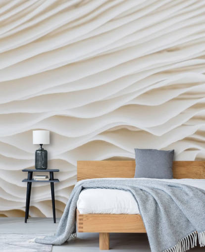 beige tilpassbart sopp tapet veggmaleri kalt Mushroom Close-Up for soverom, stuer og ganger