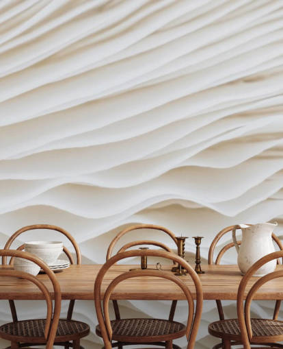 mural de papel de parede de cogumelos personalizável bege chamado Mushroom Close-Up para quartos, salas de estar e corredores