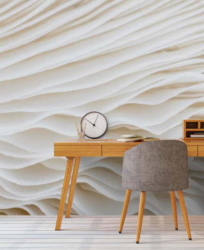 papier peint mural beige personnalisable en forme de champignon appelé Mushroom Close-Up pour les chambres, les salons et les couloirs