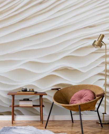 beige customizable mushroom wallpaper mural called Mushroom Close-Up for bedrooms, living rooms and hallways