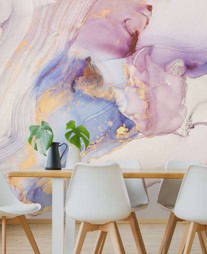 lyserød og guld brugerdefineret marmor tapetmaleri kaldet Dreamy Pastel og Gold til køkkener lyserød og guld brugerdefineret marmor tapetmaleri kaldet Dreamy Pastel og Gold til køkkener